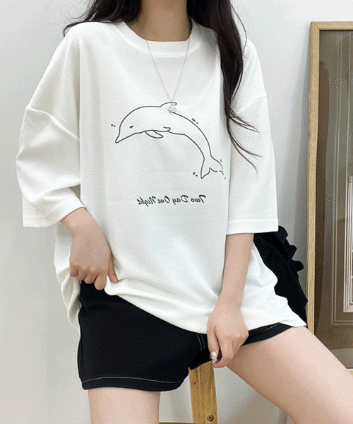 [무료배송]고래 오버핏반팔티